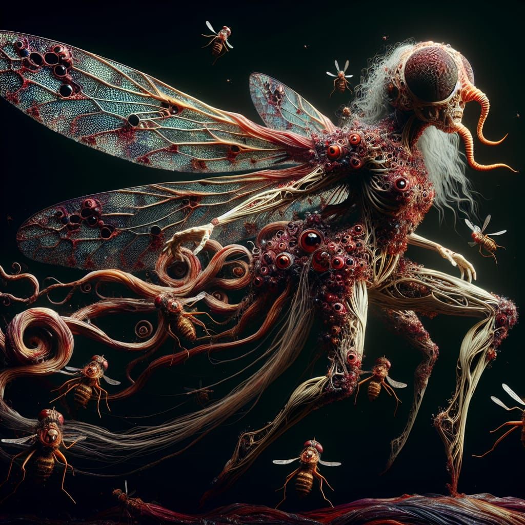 Eerie Insect Woman Digital Matte Painting
