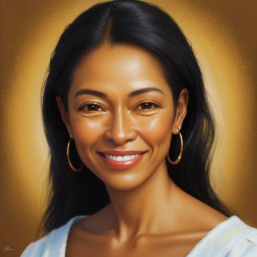 Rosana Smiling Portrait in Warm Golden Light