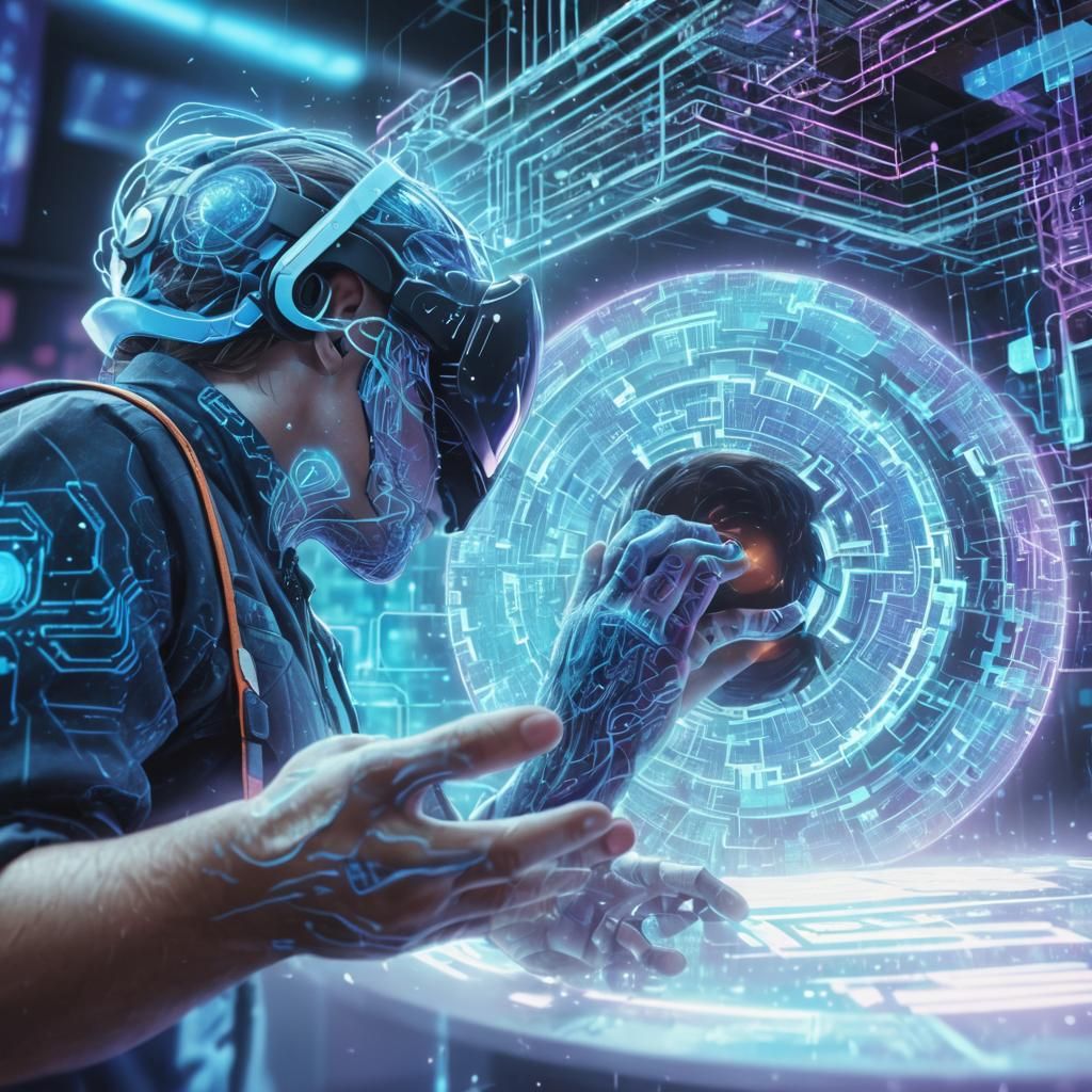 Consciousness Upload to Virtual Reality in Neon Noir