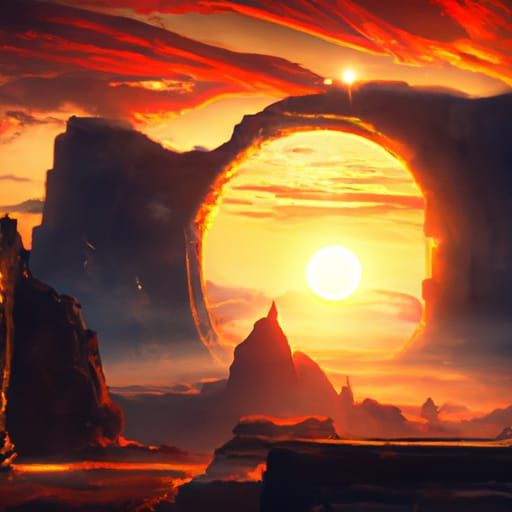 Epic Sunrise: Cinematic Digital Matte Painting