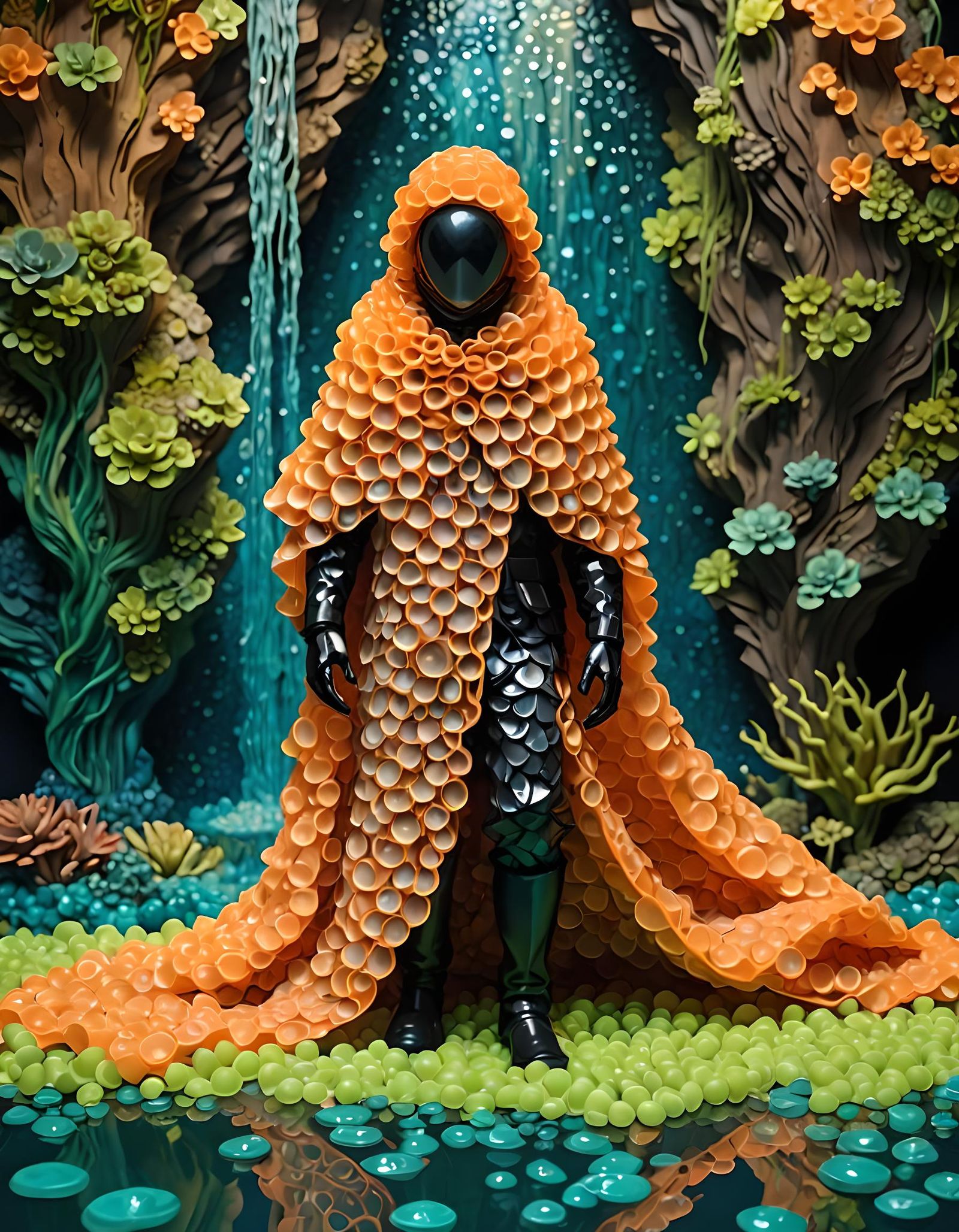 Surreal Underwater Neosteampunk Textile Sculpture