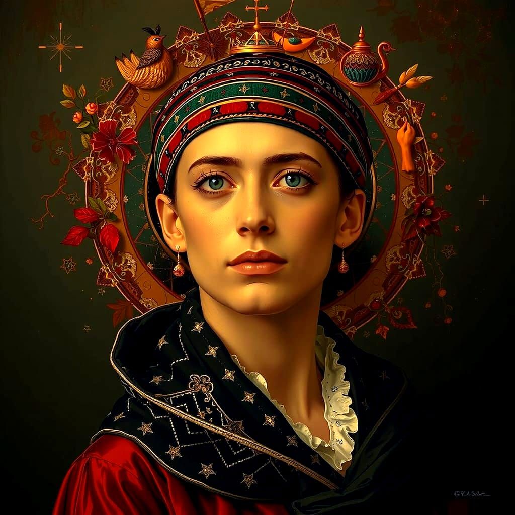 Masterpiece Painting of Beauty and Truth