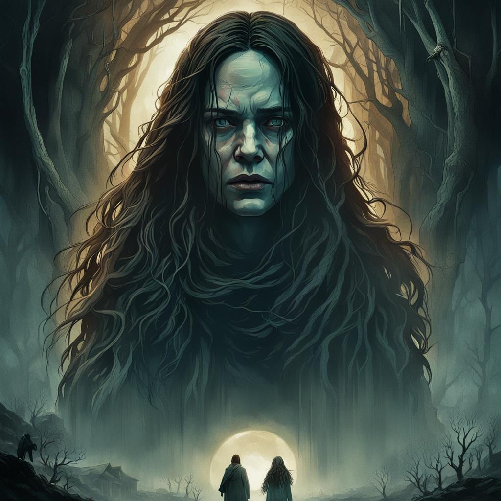 Scary "The Ring" Movie Poster: Samara Portrait
