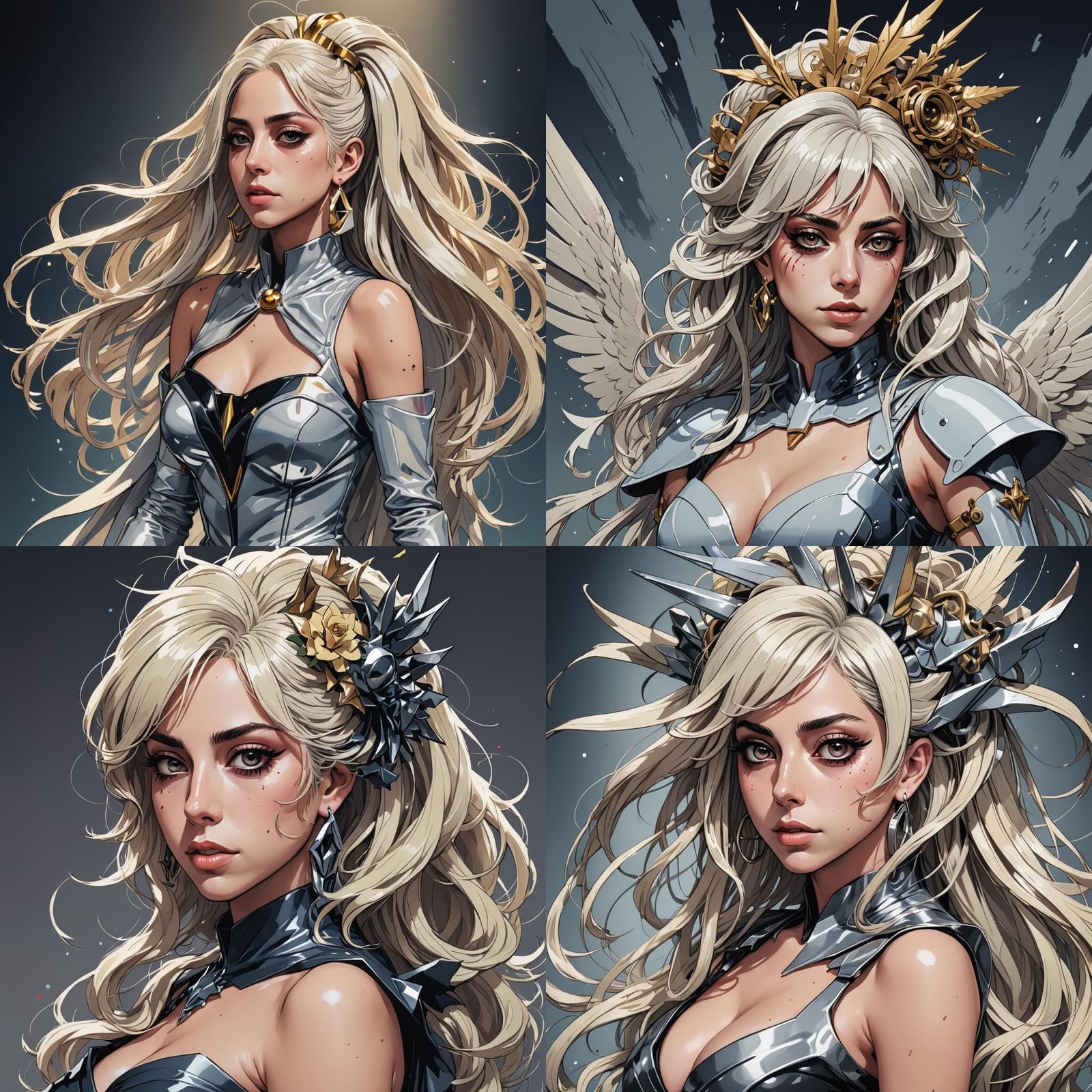 Lady Gaga Anime Manga Scan in Cel-Shaded Style