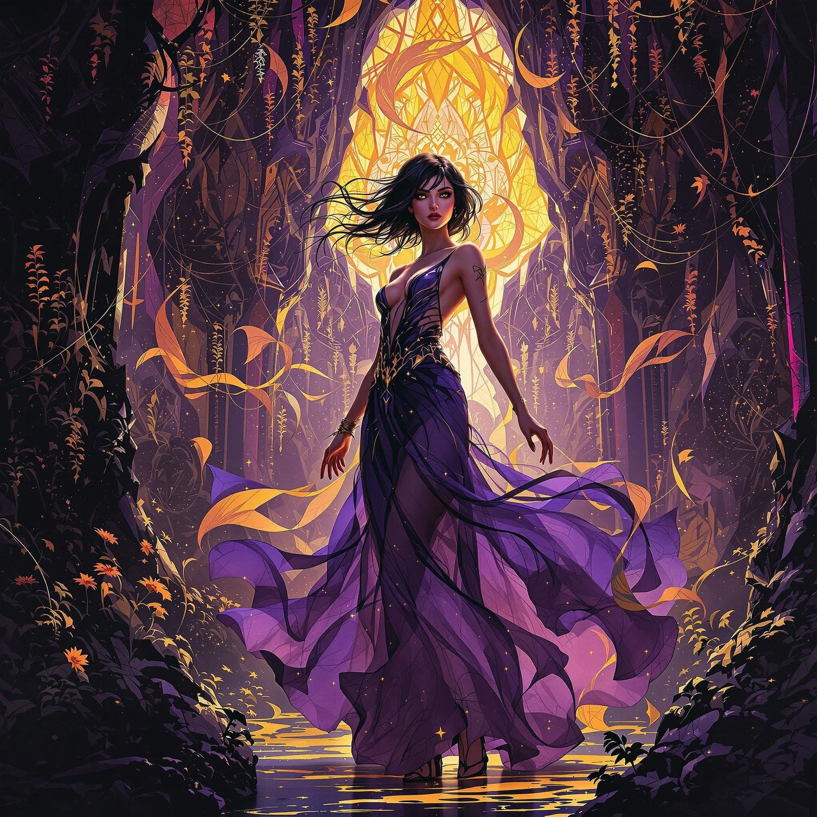 Maxine Caulfield in Dark Fantasy Art Nouveau Style