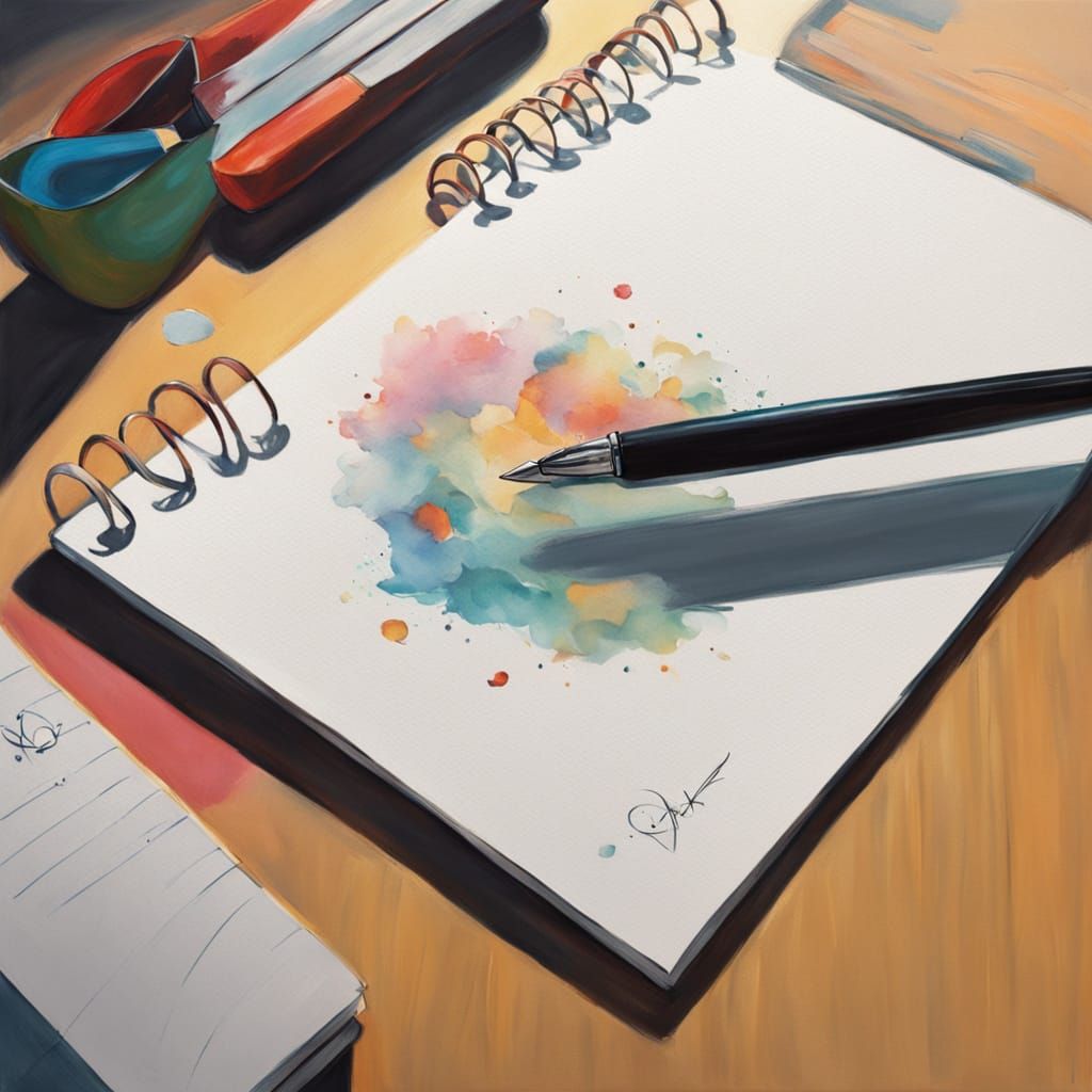 Feminine Hands with Pen in Hyper-Realistic Digital Art