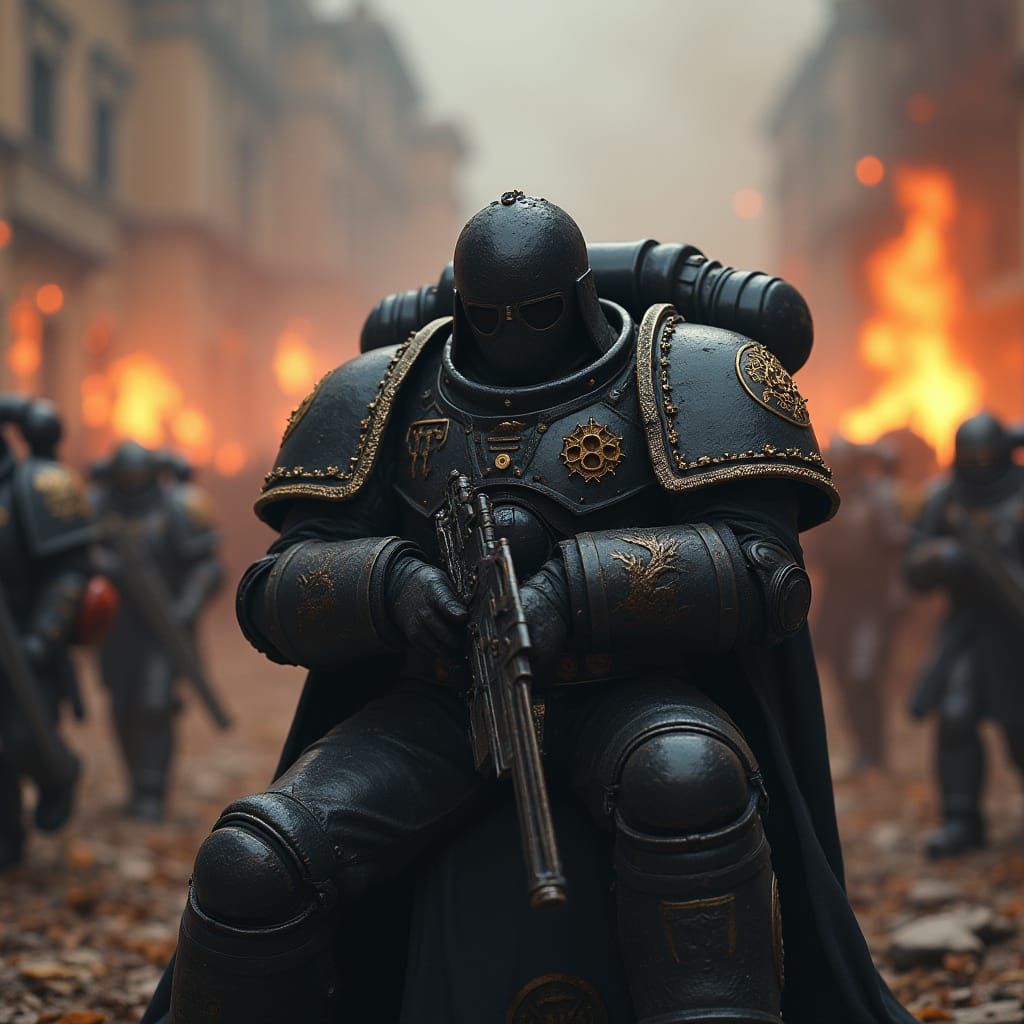 Warhammer Space Marine Contemplates War's Toll in a Devastat...