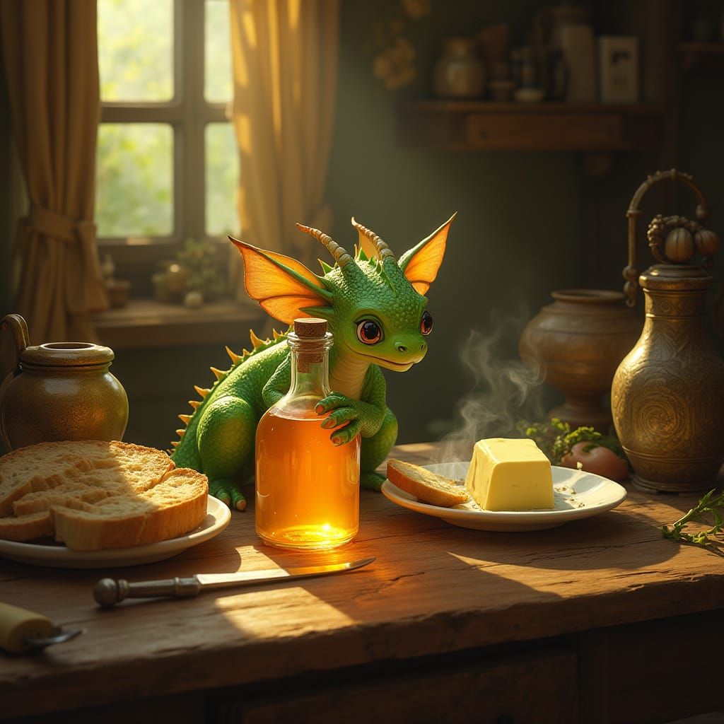 Golden Light on a Whimsical Table Setting