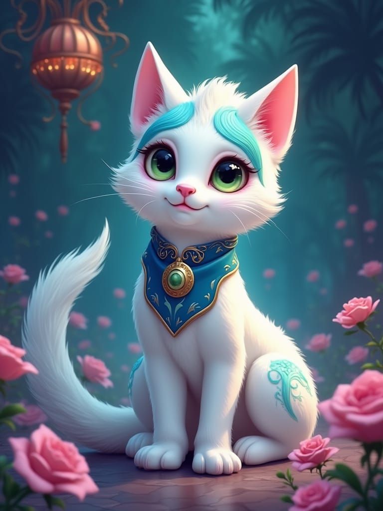 Elegant Woman in Ballroom, Alphonse Mucha Style