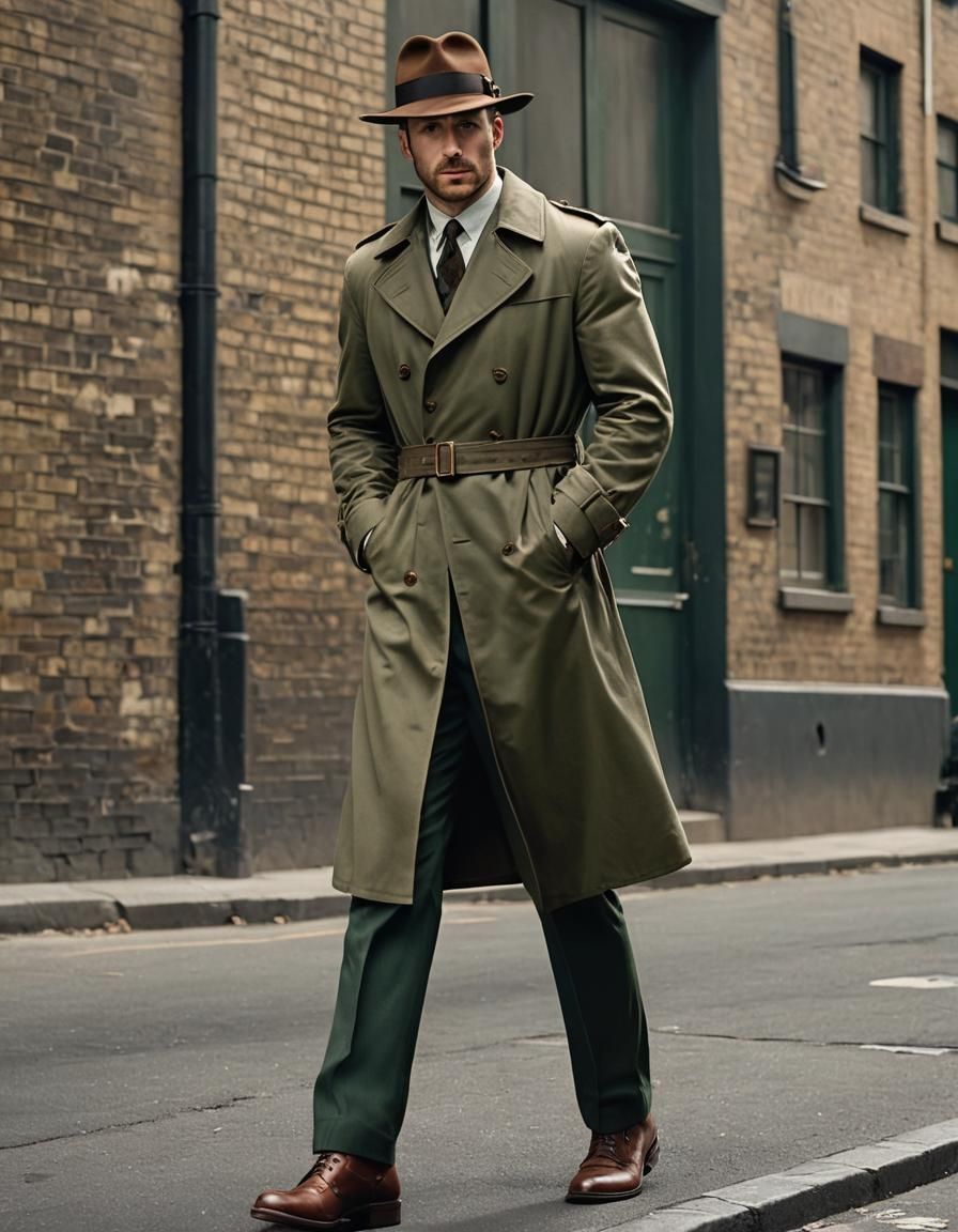 Chris Evans as 1940s Detective in Noir Film Still