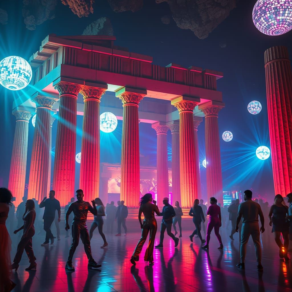 Disco Temple in Futuristic Disco Club