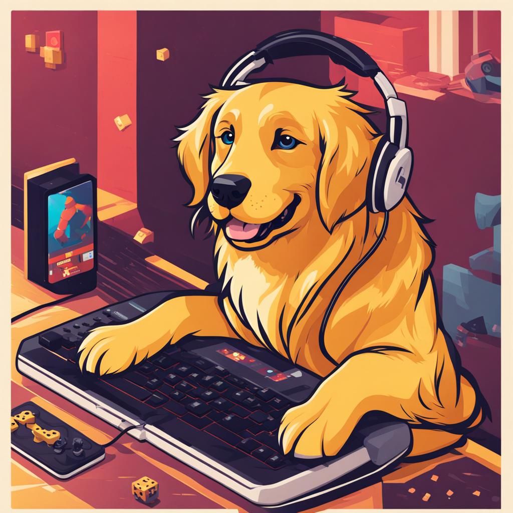 Golden Retriever Gamer Boyfriend: Cute and Awkward
