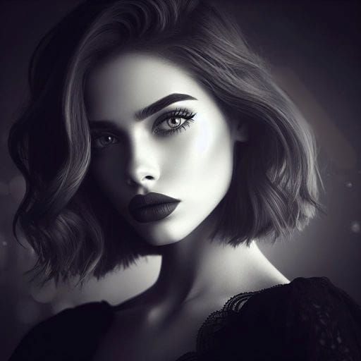 Portrait of a Gothic Beauty with Mediterranean Features