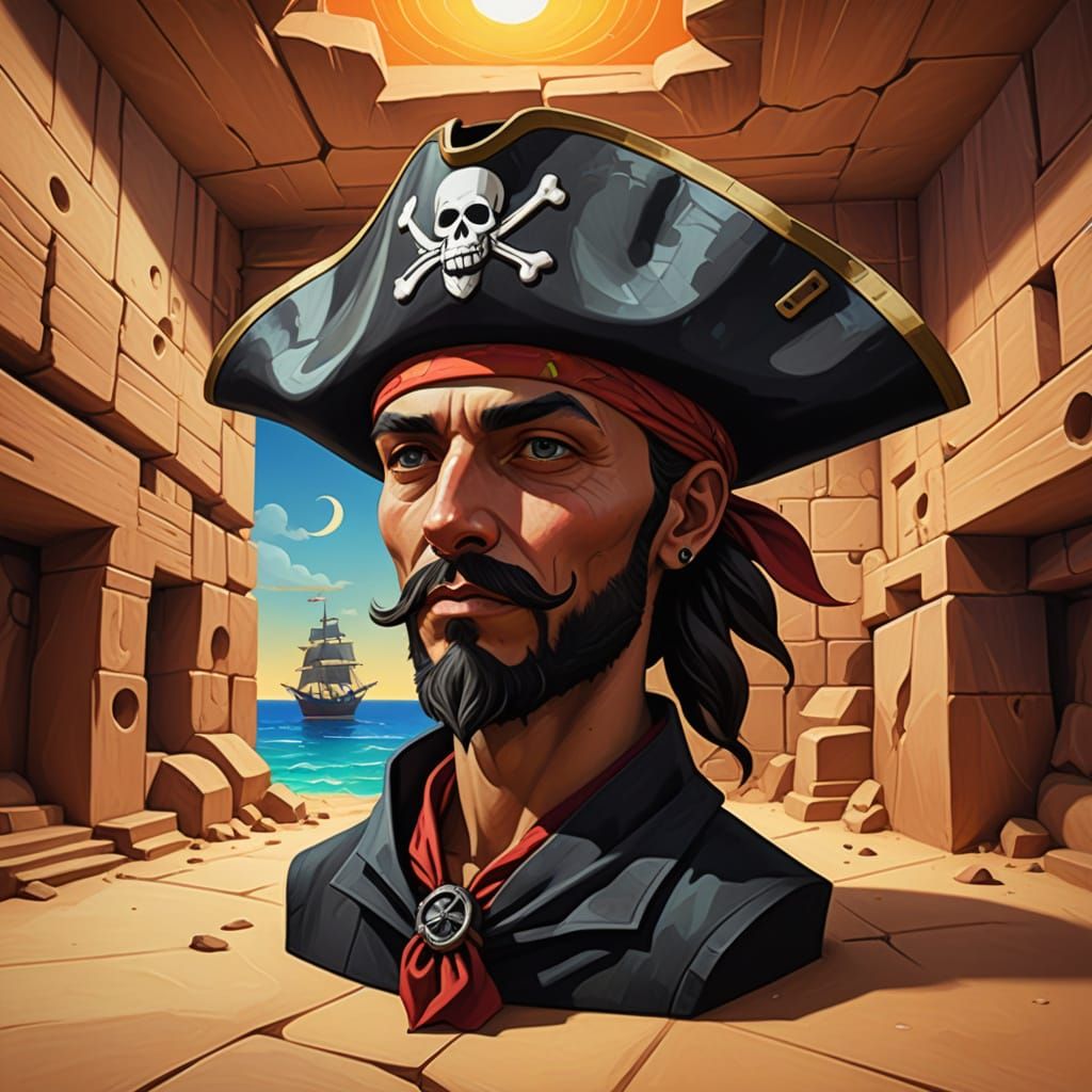 Psychedelic Heat Chamber Interior in Cubist Style