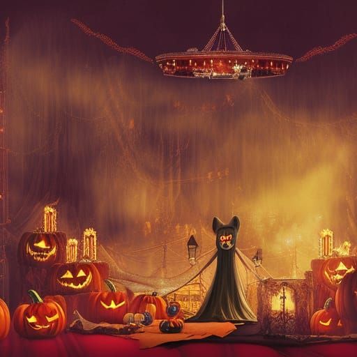 Halloween Circus Tent: Epic Digital Matte Painting
