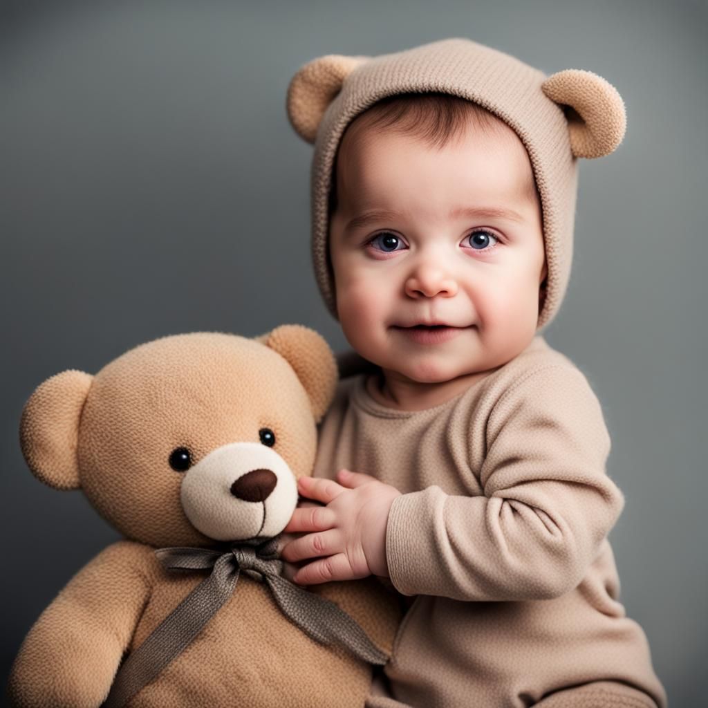 Baby with Teddy Bear: A Heartwarming Moment