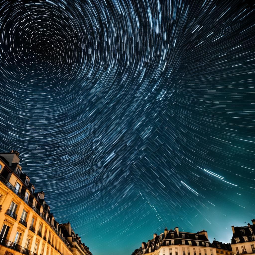 Star Trails Over Paris: Time-Lapse Photography