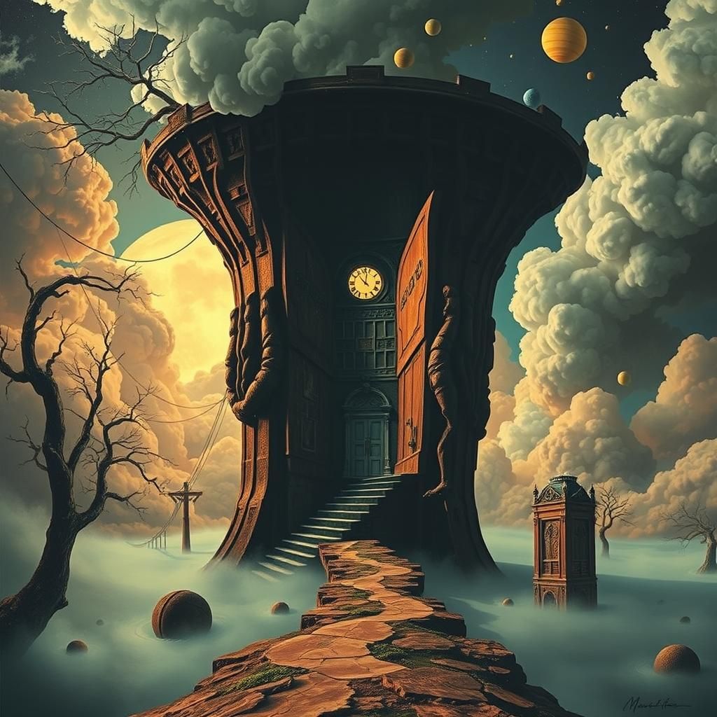 Surreal Dreamscape in Classic Surrealism Style