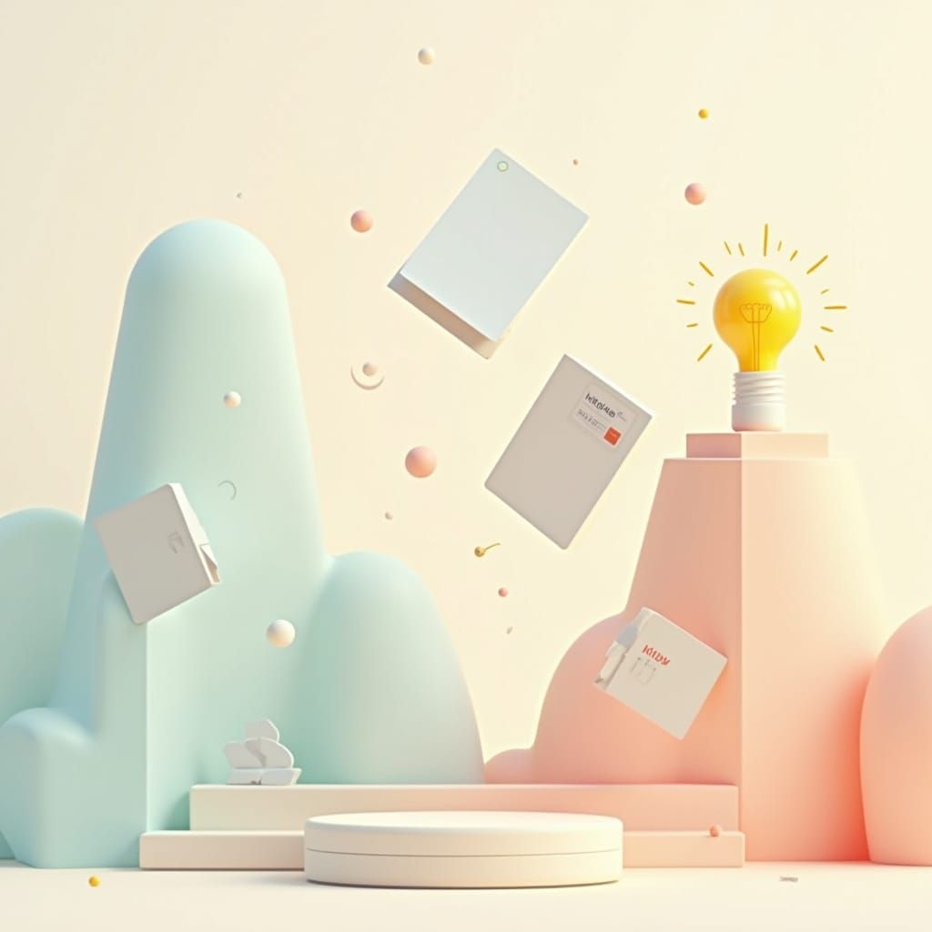 Minimalist Vector Poster with Futuristic Digital Art