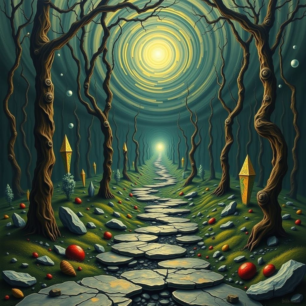 Ethereal Journey Through Crystal Towers