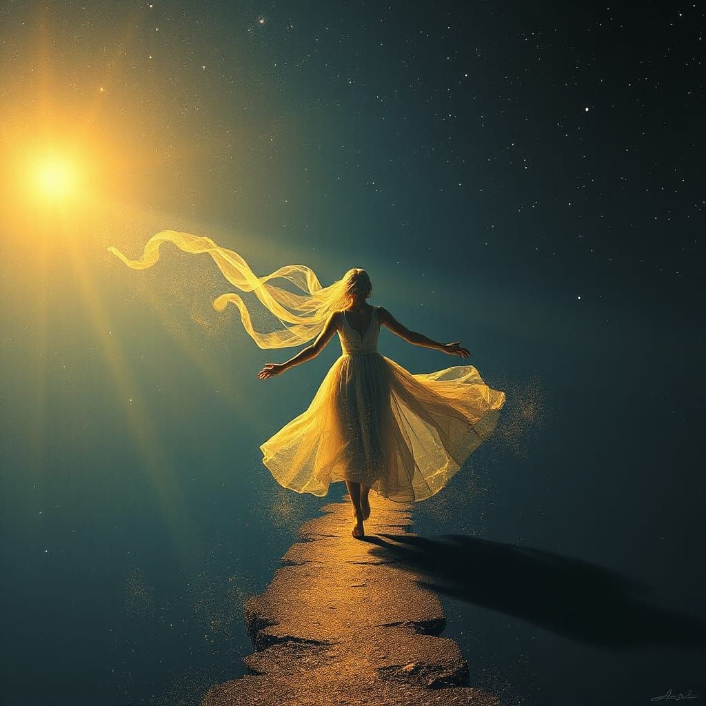 Cosmic Dancer's Path: Light, Shadow, and Love