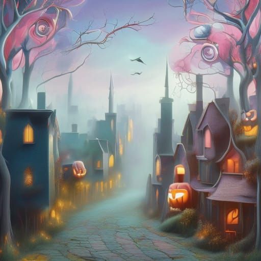 Serenity in Soft Pastel Urban Oasis