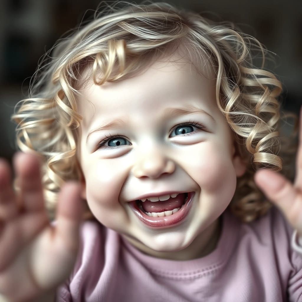 Adorable Baby Girl Smiles in Peek-a-boo Game