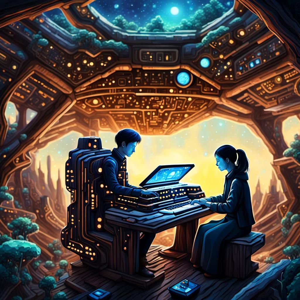 Poets Compose on Starship in Glass Forest