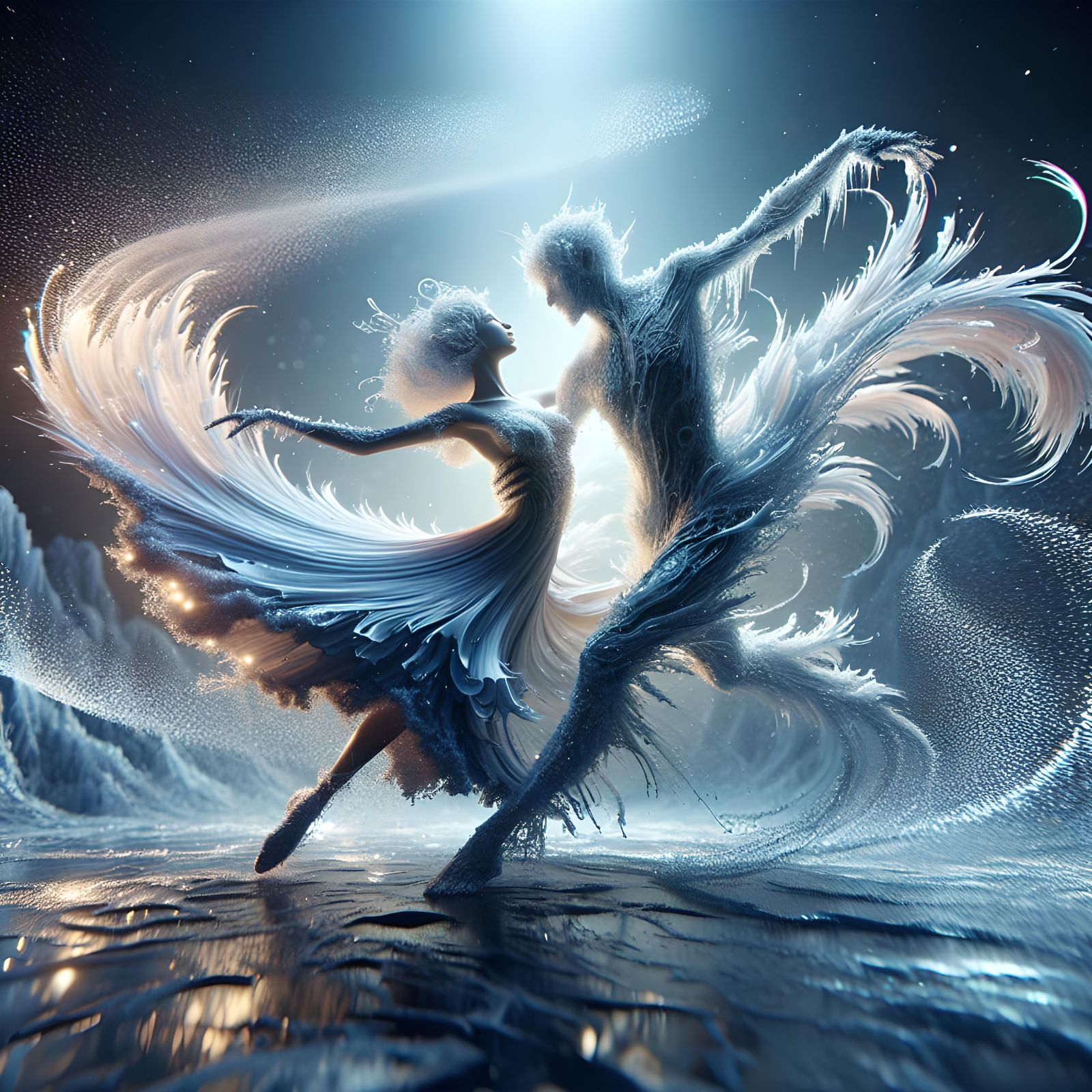 Water and Ice Dance in Unreal Engine Style