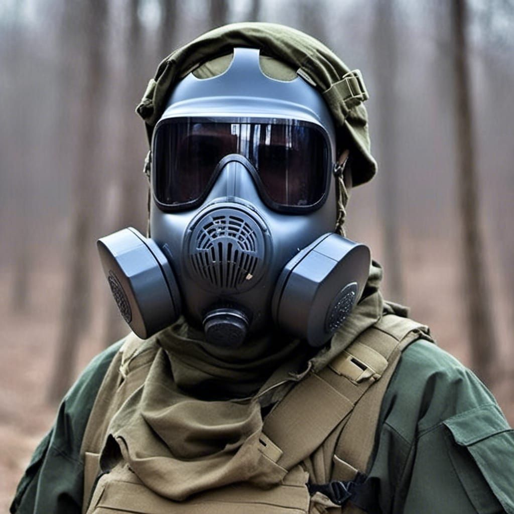 Gas Mask Juggernaut with Titanium Helmet