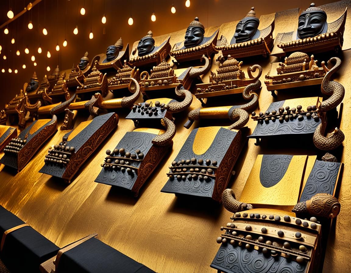 Javanese Gamelan Orchestra in Traditional Style