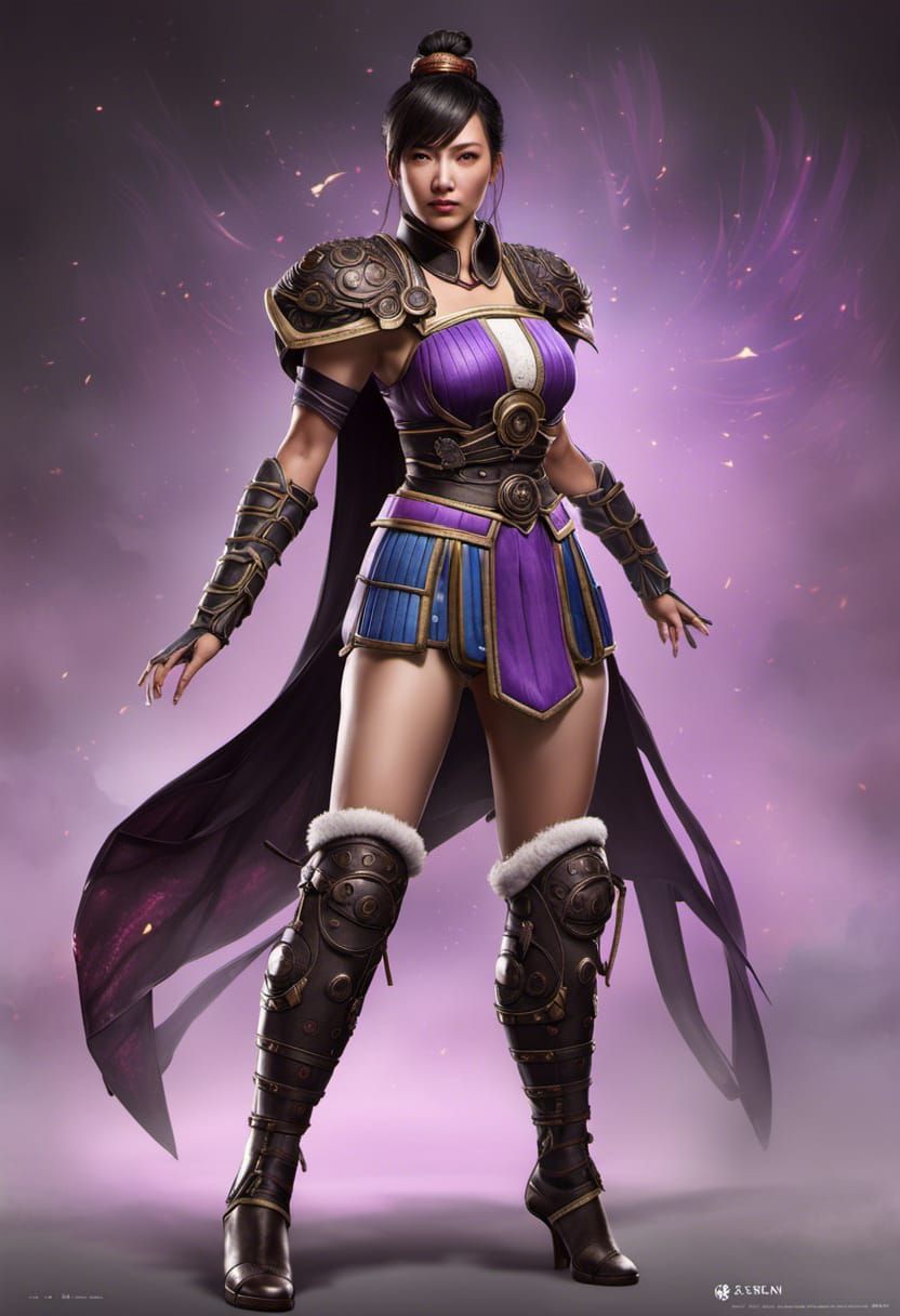 Li Mei: Solemn Warrior Priestess in Violet Fire
