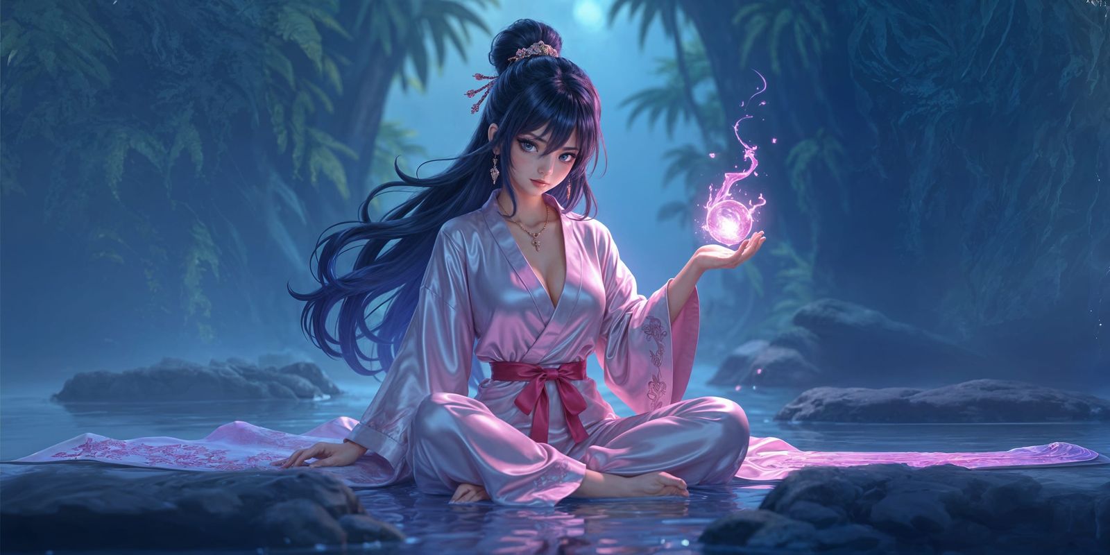 Goddess Slaying Monsters in 3D Anime Style