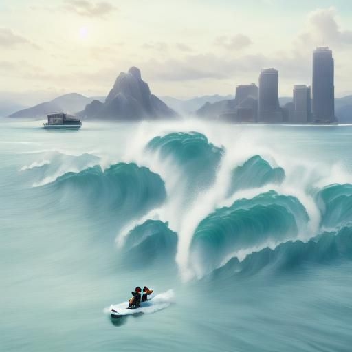 Turtle Waterskiing on Lake Tahoe