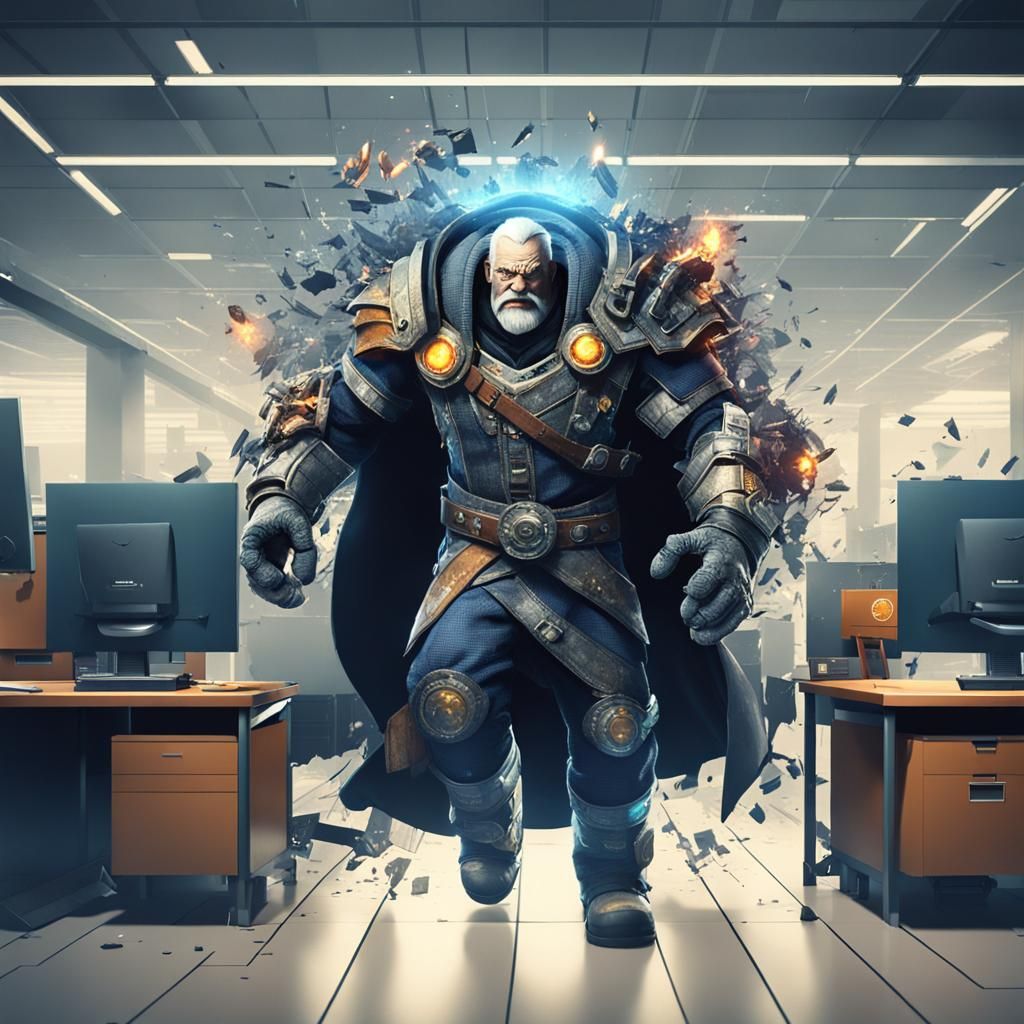 Senior Engineer's Heroic Arrival in High Resolution