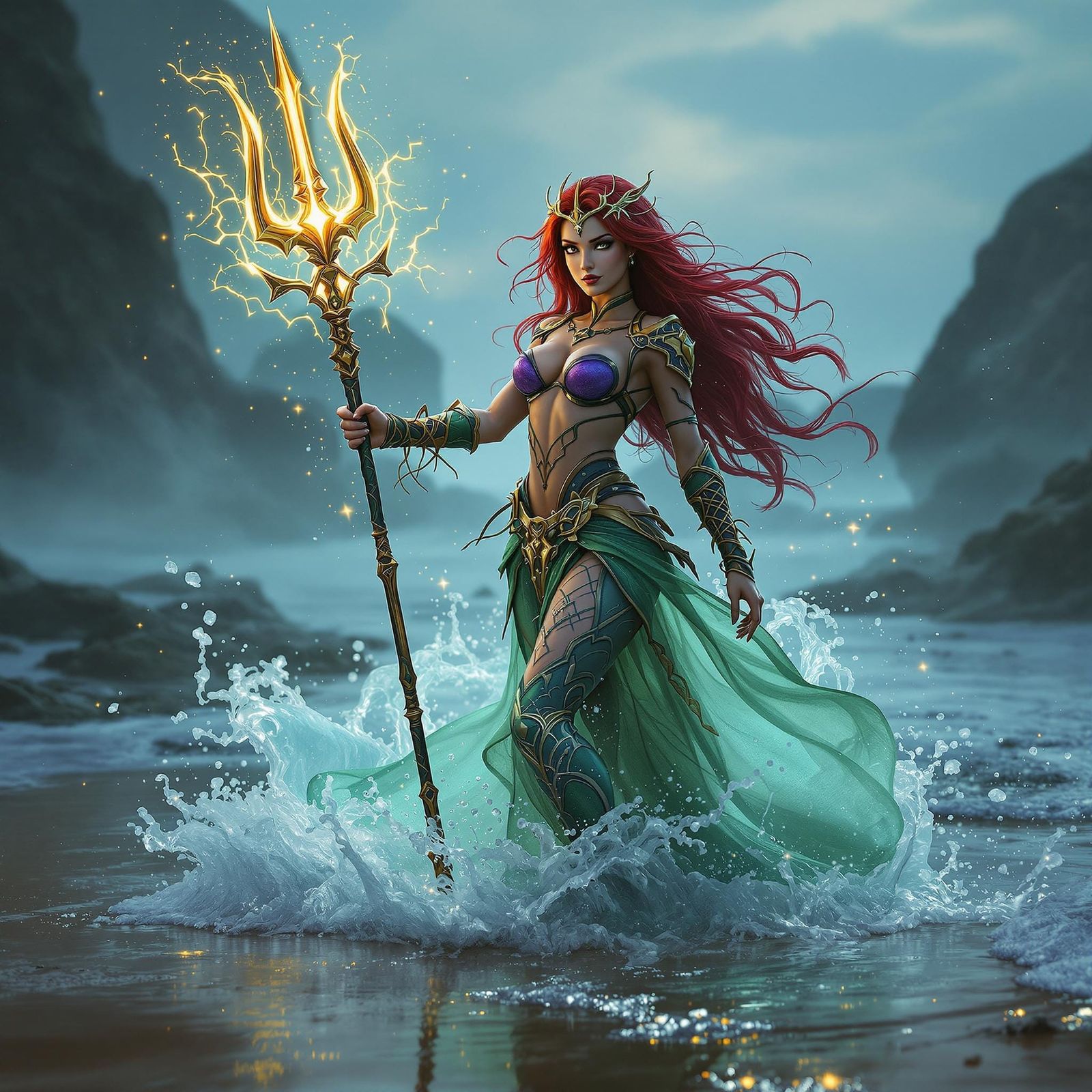 Ariel Rises as Cyberpunk Ranger Maiden in Photorealistic HDR