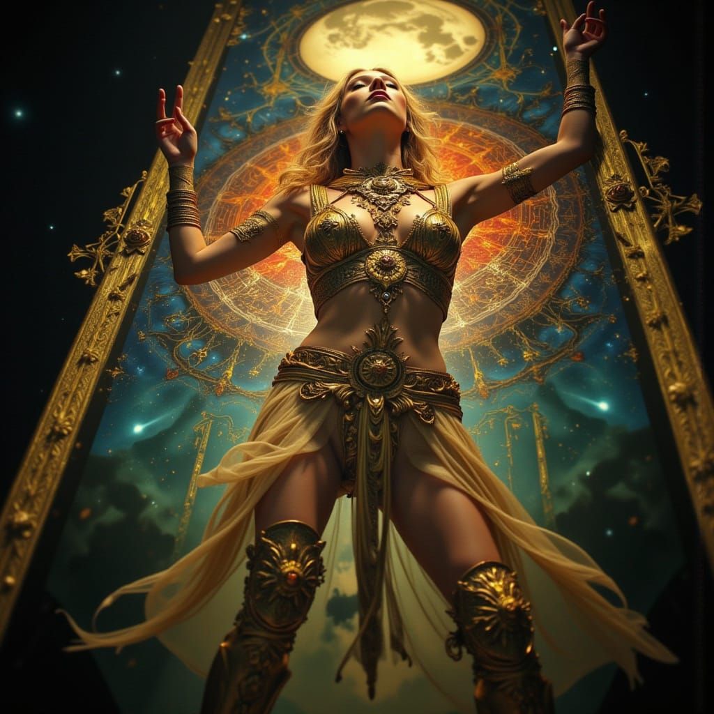 Hyperrealistic Tarot Card in Cinematic Style