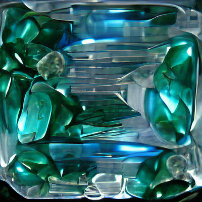 Teal Emerald and Sapphire Gemstone Crystals