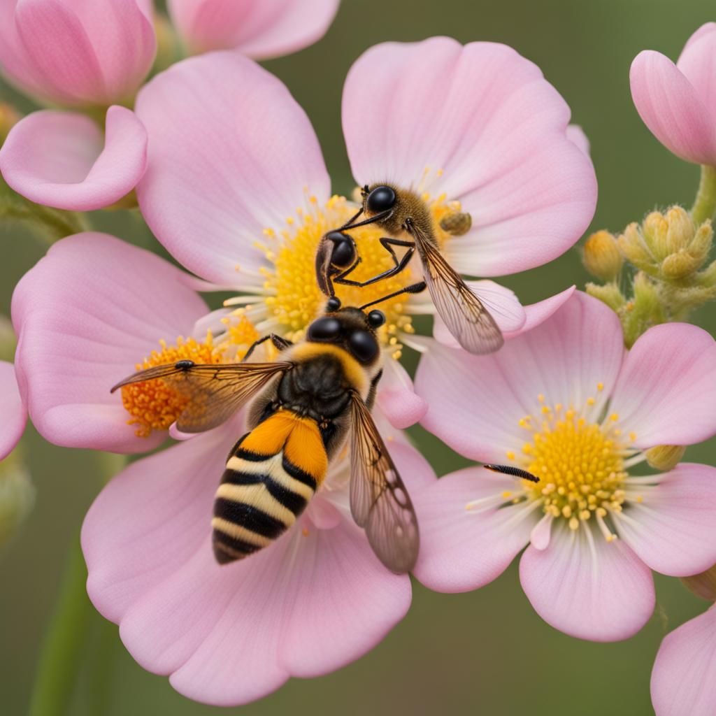 Bee Pollinating Flower: A Natural Partnership