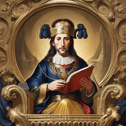 Dionysus on Silver Throne in Celtic Cosmic Art