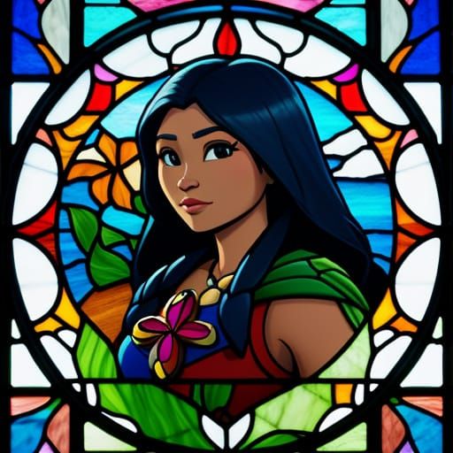 stained glass window Moana