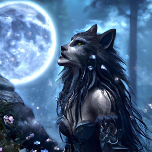 Werewolf Woman: Dark Fantasy Concept Art