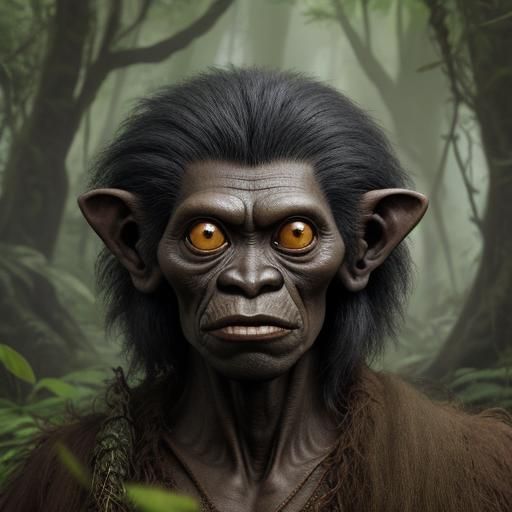 Full Scale Homo Floresiensis Hobbit Rendering