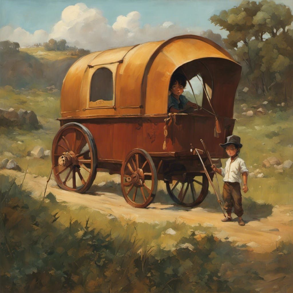 Boy and Gypsy Wagon, Davison and Yoon Inspired