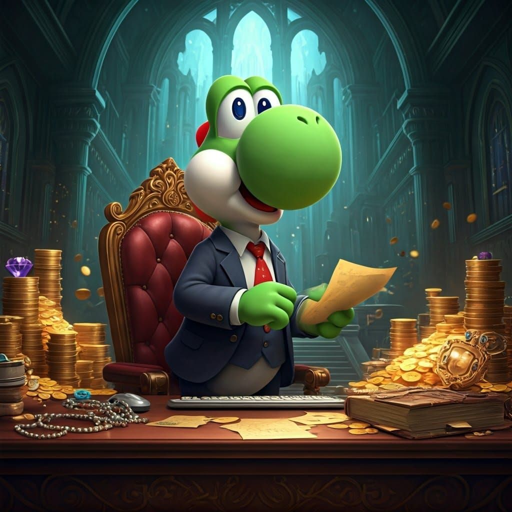 Yoshi's Tax Evasion: Digital Concept Art