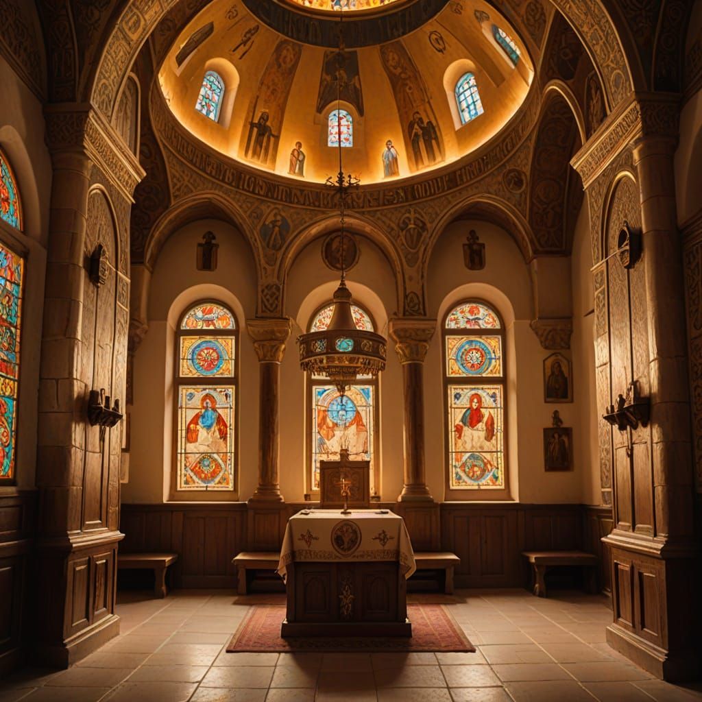 Ancient Orthodox Chapel in Byzantine Style