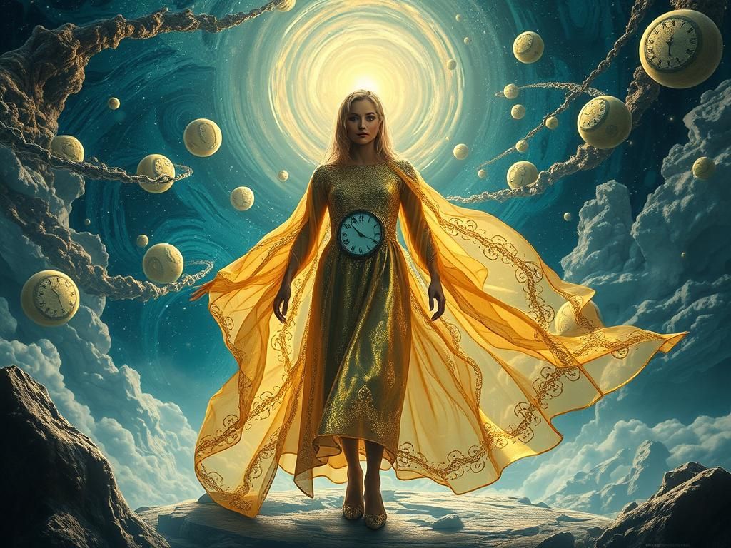 Cosmic Dreamscape: Character in Surrealist Style