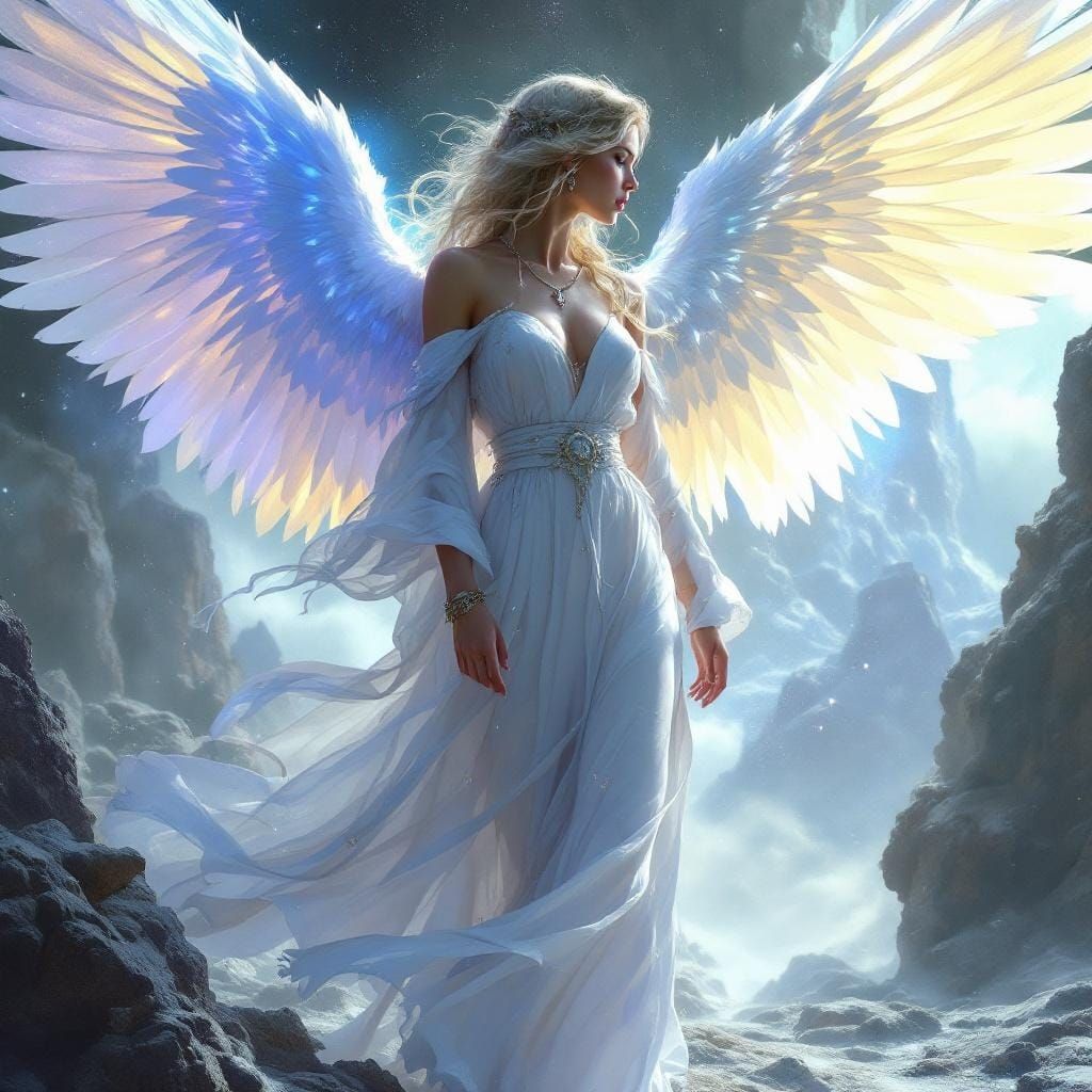 Fantasy Angel in Mystical Realm