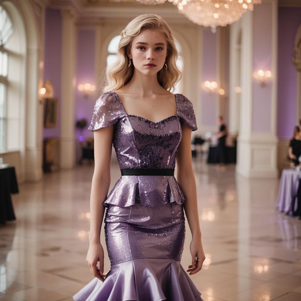 High-Fashion Portrait of a Boy in Dress