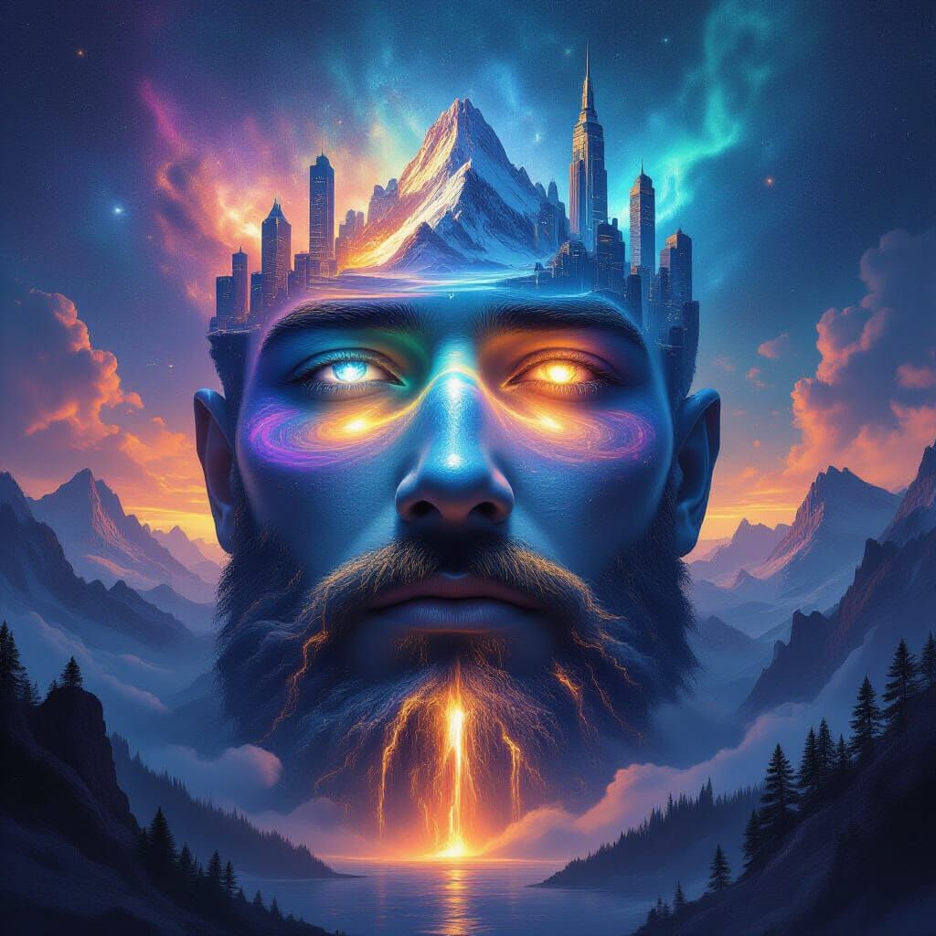 Cosmic Face Illusion: Universe as Colossal Man